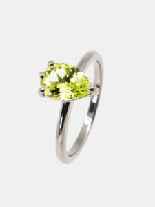 Pierścionek złoty, szafir - Neon Sapphire