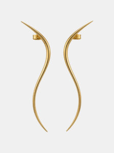 Kolczyki srebrne, złocone - Trig