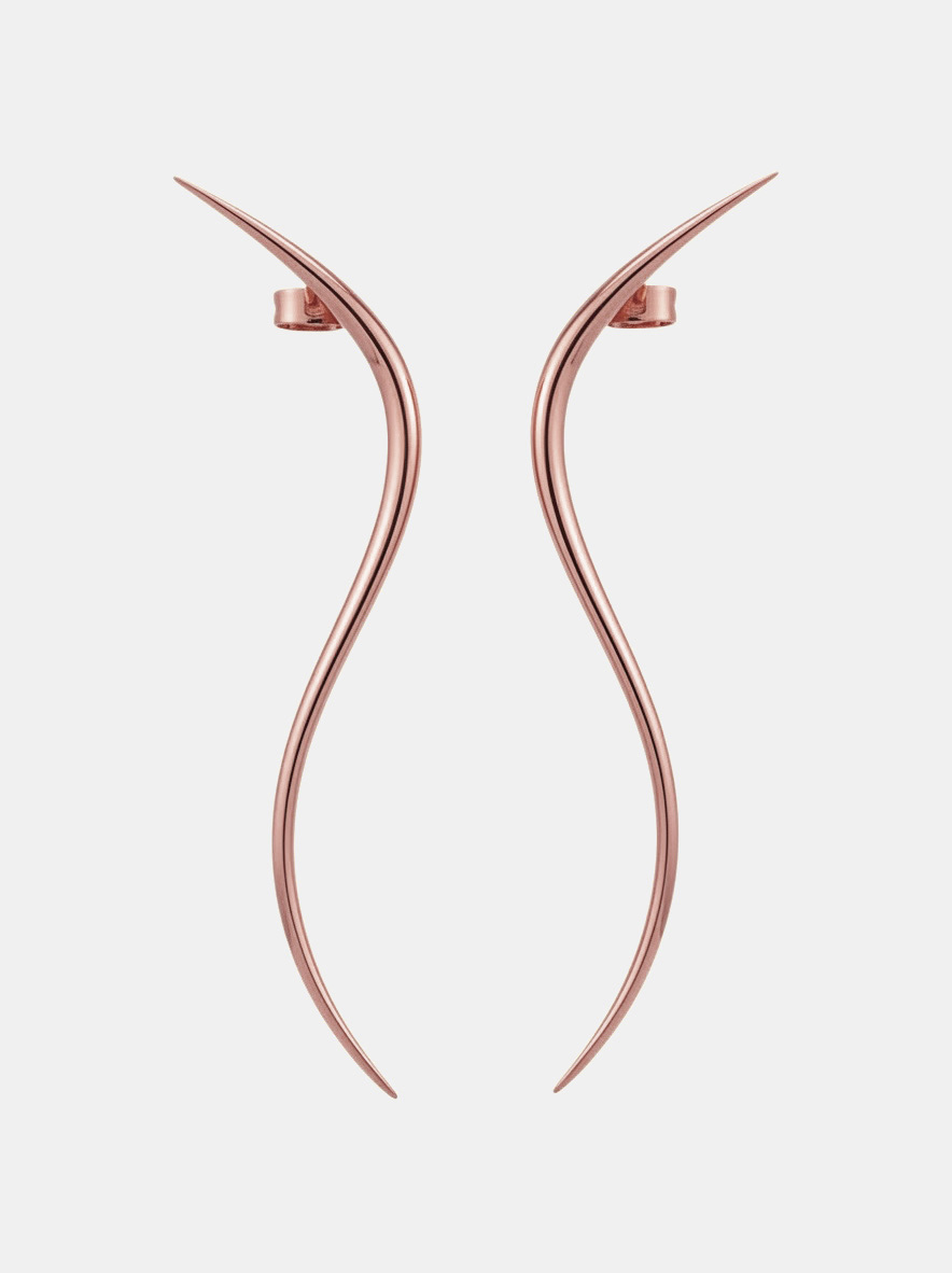 Kolczyki srebrne, złocone - Trig