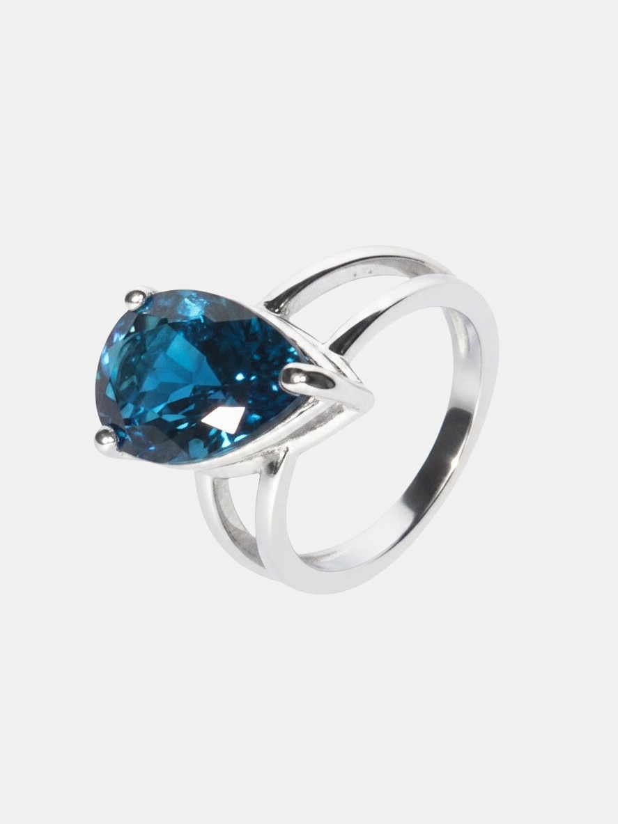 Pierścionek złoty, topaz - Bliss