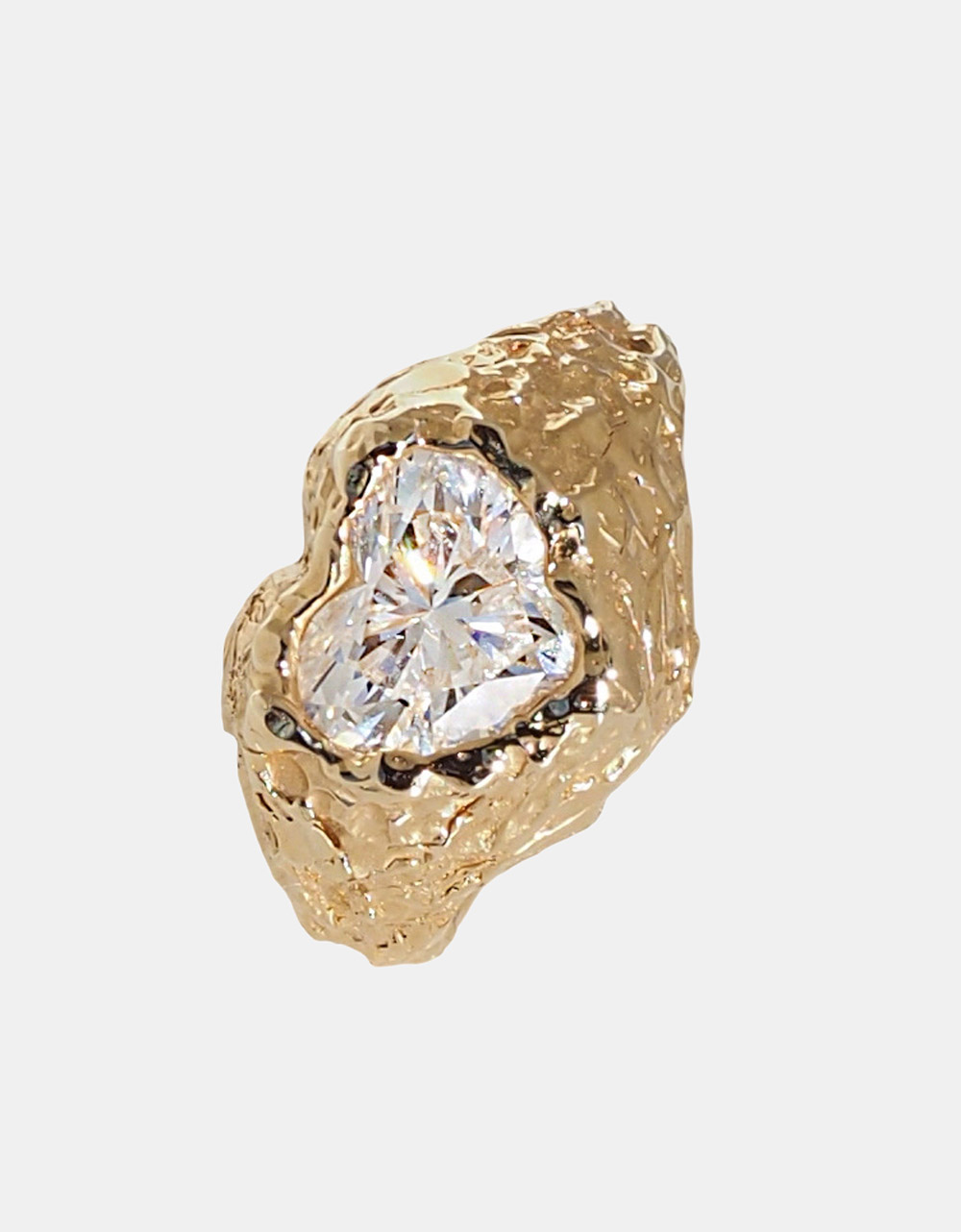 Pierścionek złoty, diament - Desire Heart