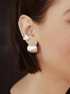 Nausznica Galaxy, srebro próby 925 matowe