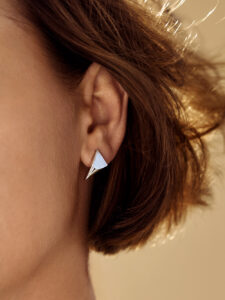 Kolczyki srebrne - Tri Fold