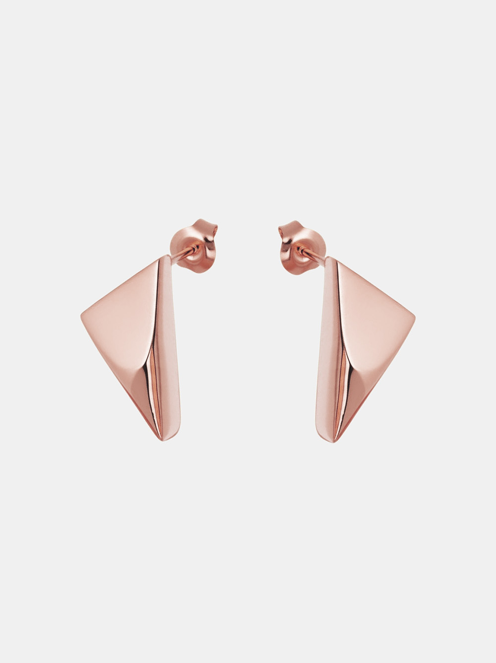 Kolczyki srebrne, złocone - Tri Fold