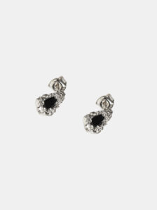Kolczyki srebrne, onyks - Desire Pear Studs