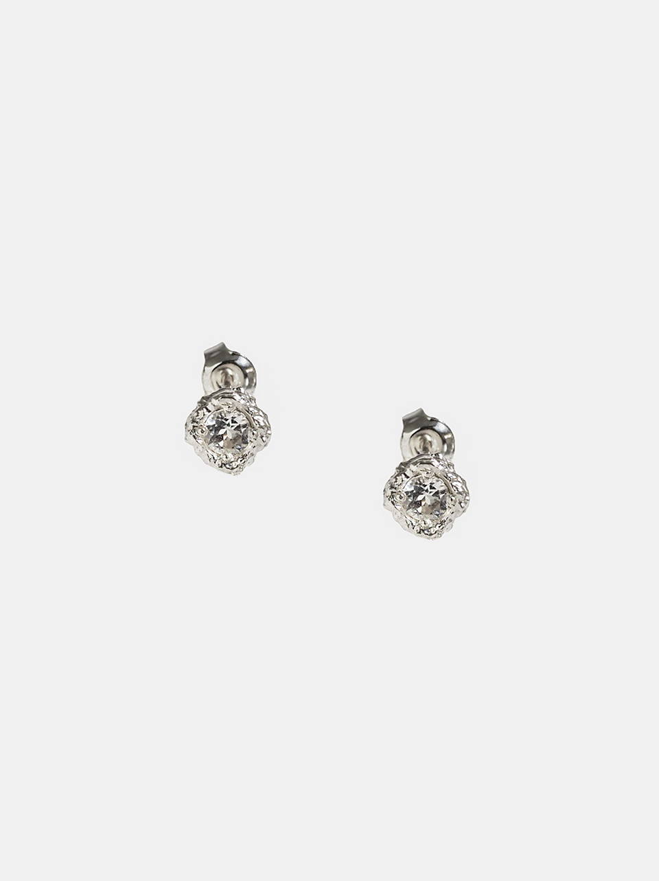 Kolczyki srebrne, topaz - Desire Studs