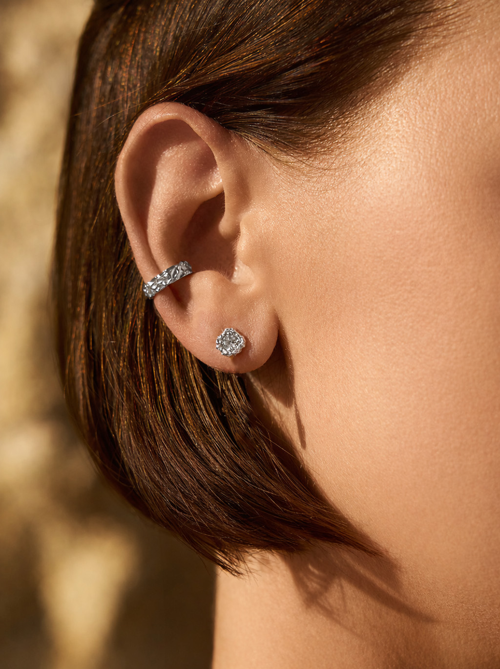 Kolczyki srebrne, topaz - Desire Studs