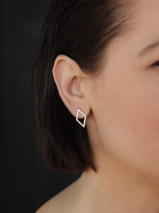 Kolczyki srebrne - Rhombs