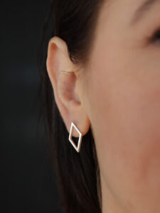 Kolczyki srebrne - Rhombs
