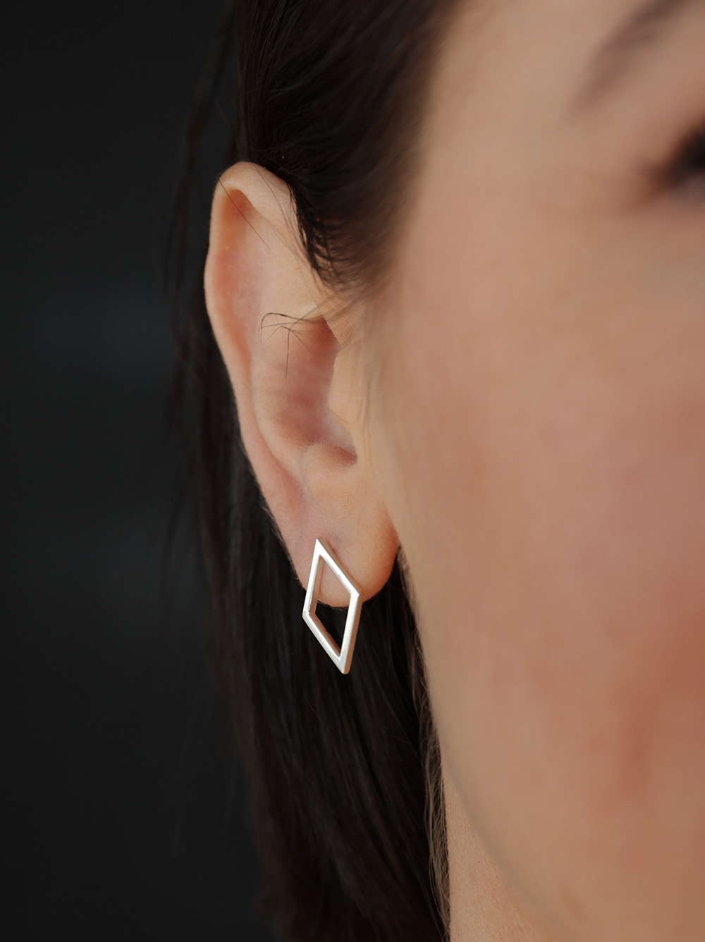 Kolczyki srebrne - Rhombs