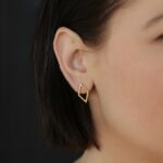 Kolczyki srebrne, złocone - Rhombs