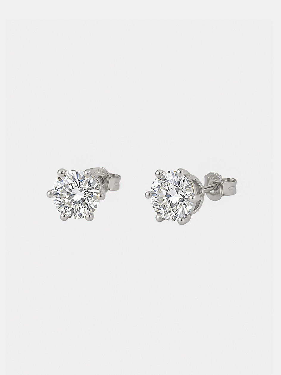 Kolczyki złote, diament lab - Classic Studs 2ct