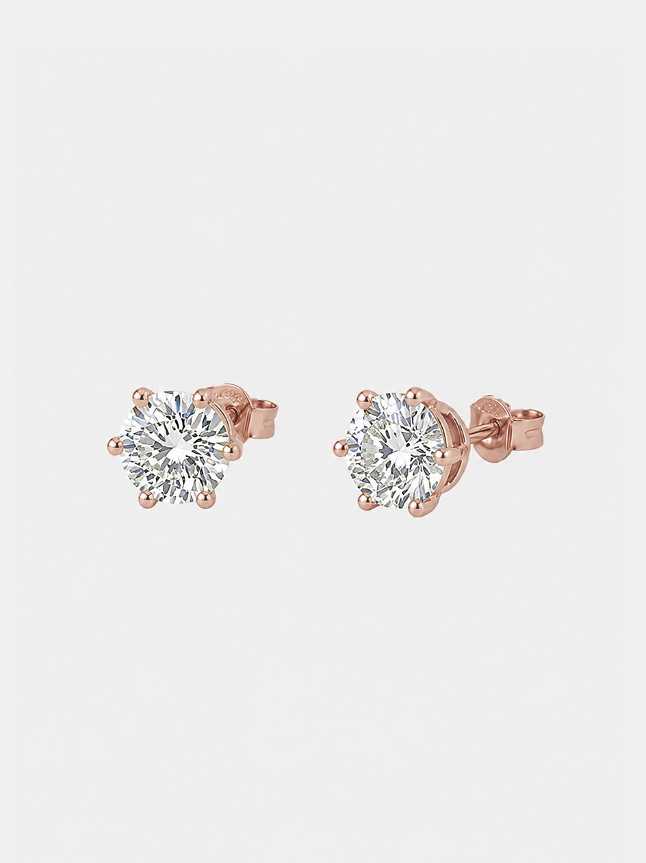 Kolczyki złote, diament lab - Classic Studs 2ct